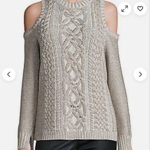 BCBG MAXAZRIA Women's ARLENE COLD SHOULDER SWEATER